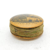 Victorian Mauchline Ware 'Alloway Old Kirk' Pin Cushion Antique c1880s