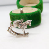 Sterling Silver Rocking Horse Charm Pendant Vintage c1970