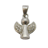 Sterling Silver Paste Set Angel Charm Pendant Vintage c1970s