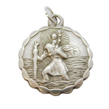 Georg Jensen Sterling Silver St Christopher Travel Pendant Vintage c1970s