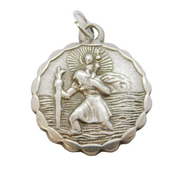 Georg Jensen Sterling Silver St Christopher Travel Pendant Vintage c1970s