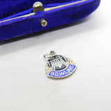 Sterling Silver Enamel Bowling Charm Pendant Vintage c1970