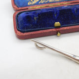 Sterling Silver Topaz Long Drop Charm Pendant Vintage c1970