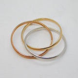 Art Deco 9ct Tri-Colour Gold Trinity Wedding Ring Antique c1930s Art Deco