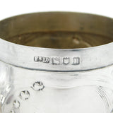 Art Nouveau Sterling Silver Floral Pattern Trinket Pot Antique 1908 London