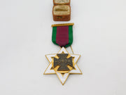 Gold Plated & Enamel Large Masonic Jewel Medal Antique c1920 Art Deco