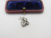 Sterling Silver Novelty Wrestling Babies Charm Pendant Vintage c1970