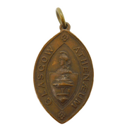19th Century Bronze Glasgow Athenaeum Subscriber Medallion Antique