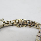 20th Century Sterling Silver & Pink-White Paste Set Tennis Bracelet Antique