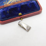 Sterling Silver Diamond Drop Charm Pendant Vintage c1970