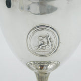 George III Sterling Silver Neoclassical Cameo Goblet Antique 1780 London