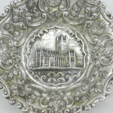 Nathaniel Mills Sterling Silver Gloucester Cathedral Souvenir Dish Antique