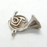 Sterling Silver French Horn Musical Charm Vintage c1970