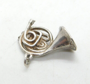 Sterling Silver French Horn Musical Charm Vintage c1970