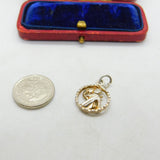 Sterling Silver St Christopher Charm Pendant Vintage c1970