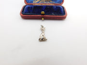 Sterling Silver Cartoon Cat Charm Pendant Vintage c1970