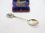 Edwardian Sterling Silver Enamel Westminster, London Spoon 1909 Birmingham