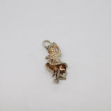 Sterling Silver Opening Pram With Baby Inside Charm Pendant Vintage c1970