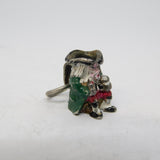 Sterling Silver Enamel Toby Jug Charm Pendant Vintage c1970