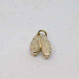 Sterling Silver Slipper Shoes Charm Pendant Vintage c1970