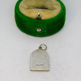 Sterling Silver "Clovelly 1 Mile" Milestone Charm Pendant Vintage c1970