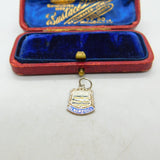 Sterling Silver and Coloured Enamel Travel Shield Blackpool Charm Vintage c1970