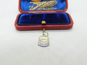 Sterling Silver and Coloured Enamel Travel Shield Blackpool Charm Vintage c1970