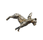 Sterling Silver Dog Charm Pendant Vintage c1970s