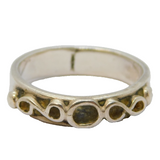Sterling Silver Infinity Pattern Mexican Band Ring Vintage c1970 Size L