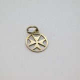 Sterling Silver Cut Out Maltese Cross Charm Or Pendant Vintage c1970s