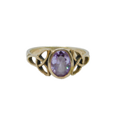 Sterling Silver Amethyst Celtic Knot Graduating Band Ring Vintage c1970 Size N