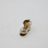 Sterling Silver Scruffy Boot Or Clowns Shoe Charm Pendant Vintage c1950s