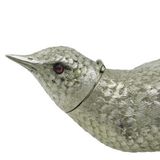 20th Century Dutch .833 Silver Novelty Sparrow Bird Box Antique c1910s