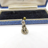 Sterling Silver Knees-Up Sitting Elf Charm Pendant Vintage c1970