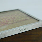Peruvian .950 Silver Mounted Wooden Box with Chancay Textile Top Vintage