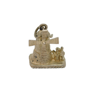 Sterling Silver Windmill With Moving Sails Charm Pendant Vintage c1970s