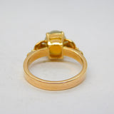 Edwardian Boxed 18ct Gold, Opal & Diamond Dress Ring Antique c1910