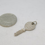 Sterling Silver Yale Key Charm Pendant Vintage c1970