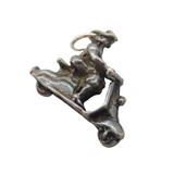 Sterling Silver Vespa Motorbike Charm Pendant Vintage c1970s