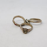 Sterling Silver Wedding & Engagement Ring Charm Pendant Vintage c1970