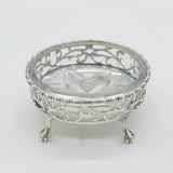 George III Sterling Silver Floral Pierced Salt Cellar Antique 1770 London