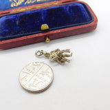 Sterling Silver Biblical Man with Jug of Water Charm Pendant Vintage c1970