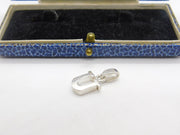 Sterling Silver 'U' Initial Charm Pendant Vintage c1970