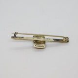 Sterling Silver Irish Connemara Marble Bar Brooch Pin Vintage 1947 Birmingham