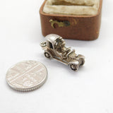 Sterling Silver Motor Car Traditional Charm Pendant Vintage c1970