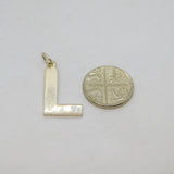 Sterling Silver "L" Inital Charm Pendant Vintage c1970