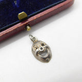 Sterling Silver Animal Mask Charm Pendant Vintage c1970
