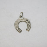 Sterling Silver Horseshoe Charm Pendant Vintage c1970
