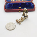 Sterling Silver Opening Motor Car Charm Pendant Vintage c1970