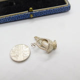 Sterling Silver Champagne Ice Bucket Charm Pendant Vintage c1970